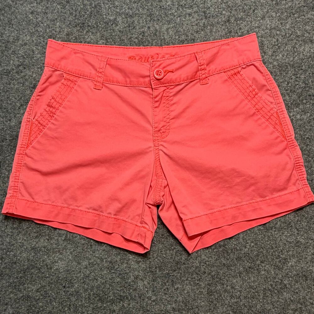 Maurices Coral Chino Shorts Women’s Cotton Stretch Preppy Size 5/6